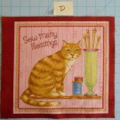 Purrfect Notions Cats Fabric Squares Quilting Cotton RJF Fabrics 10 1/2" x 12 D