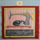 Purrfect Notions Cats Fabric Squares Quilting Cotton RJF Fabrics 10 1/2" x 12 A