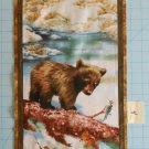 Four Seasons Wee Wildlife Fabric Quilting Cotton Winter Bear 10 1/2" x 23" A