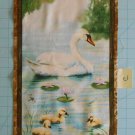 Four Seasons Wee Wildlife Fabric Quilting Cotton Summer Swan 10 1/2" x 23" B