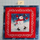Chilly Silly Snowmates Studio E  Fabric Squares Quilting Cotton 11 1/2" x 11  F