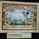 Farm Theme Sheep Meadowbrook Farm Fabric Square Crafts Quilting Cotton 8" x 10"