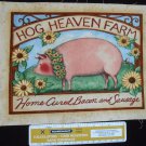 Farm Theme Hog Heaven Farm Fabric Square Crafts Quilting Cotton 8" x 10"