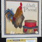 Rooster Walk Proud  Fabric Square Crafts Quilting Cotton 8" x 8" A