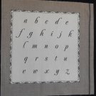 La Petite Ecole French General Brown Alphabet Fabric Sq Moda 10 1/2" 11 1/2" h