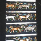 5 Catkin Fabric Border Pieces  In The Beginning Cotton 4" x 12" Each.
