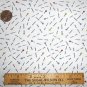 Straight Pins on White Fabric Sew Timeless Treasures Fat Quarter