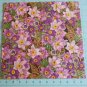 State Flower South Dakota Pasque Prairie Crocus Fabric Square Cotton 12 1/2" Sq