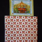 Gazebo Scene 15 3/4" x 11 3/4" Fat Quarter Red Boots Gloves Windham Fabrics a