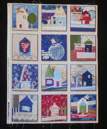 Our House Mini Fabric Panel Windham Fabrics By Lyn Huskamp 17 1/2" x 23 1/2"