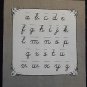 La Petite Ecole French General Brown Alphabet Fabric Sq Moda 10 1/2" 11 1/2" d