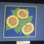 Sunflowers Fabric Pillow or Crafts Panel 22" x 17 1/2"