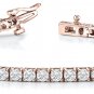 PINK SAPPHIRE & DIAMOND LINK TENNIS BRACELET 14K GOLD