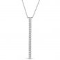 Double Row Diamond Bar Necklace 14k Gold