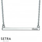 Name Plate Long Bar Necklace 14K Gold