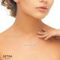 One Row Diamond Bar Necklace 14k Rose Gold