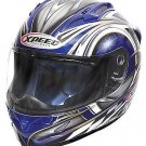 New Xpeed XF705 Spider Full Face Helmet - Medium/Blue