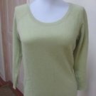 EUC - ANN TAYLOR Light Heather Green 100% Cashmere Round Neck Sweater - Size S