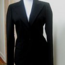EUC - SISLEY Black One Button Lightweight Polyester Blend Jacket - Size 38