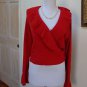 EUC - SUTTON STUDIO True Red 100% Cashmere Ruffle Side Tie Cardigan - Size M