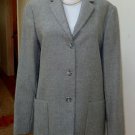 NWOT- BROOKS 346 Ladies' Gray Herringbone 100% Wool 3 Button Jacket- Size 10