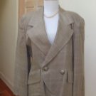 EUC - CHRISTIAN DIOR Brown Ladies Double Beasted Button Front Jacket - Size 8