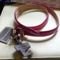 NWT -JONES NEW YORK 3/4" WIDE HOT PINK P.U. COATED GENUINE LEATHER BELT- Size XL