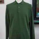 EUC - TOMMY BAHAMA Man's Dark Green Silk/Nylon Blend Polo Neck Top - Size M