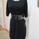 NWT - CHELSEA & THEODORE Black 100% Cashmere Scooped Neck Dress - Size L