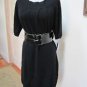 NWT - CHELSEA & THEODORE Black 100% Cashmere Scooped Neck Dress - Size L