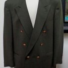 EUC - CHRISTIAN DIOR DARK BROWN 100% WOOL DOUBLE BREASTED JACKET - SIZE 44 R