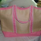 NWOT - ESTEE LAUDER (GWP) Beige & Pink Canvas Large Shoulder Handbag/Tote