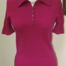 NWT - OLD NAVY Cramberry Color 100% Cashmere Short Sleeve PoloTop - Size S