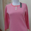 NWT - GRIFFEN Heather Pink 100% Cashmere Round Neck Sweater - Size S - Stunning!