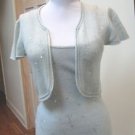 NWOT-LINK LUX Pale Aqua Blue 100% Cashmere Lightweight Twin Set-Size S-Beauty!
