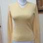 EUC - RALPH LAUREN SPORT Lemon Yellow 100% Cashmere V-Neck Sweater - Size XS