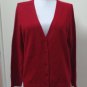 NWT - TALBOTS Petite Deep Red 100% Cashmere V-Neck Sweater/Cardigan - Size MP