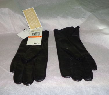 NWT - $98.00 - Authentic MICHAEL KORS Soft Black Leather Gloves - Size 7
