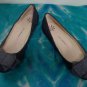 EUC -ISAAC MIZRAHI LIVE Charcoal Fabric Over Leather Ballet Shoes - Size 8 1/2 M