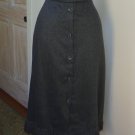 EUC - Stunning MIDORI Medium Gray A-Line Ultra Cashmere Skirt - Size 8