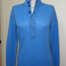 NWOT-B. CHYLL Heather Blue & Brown 100% Cashmere Mock Turtleneck Sweater-Size XS