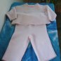 EUC- FIRST WISH Light Heather Pink Baby Girl's 100% Cashmere 2 Pc Set -9 Months