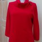 EUC-JONES NEWYORK COLLECTION True Red 100% Cashmere Shawl Collar Sweater-Size PM