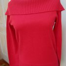 EUC-JONES NEW YORK SIGNATURE  True Red 100% Cashmere Shawl Collar Sweater-Size P