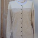 $125.00 -NWT - APT. 9 Beige Color Block 100% Cashmere Cardigan/Sweater - Size XS