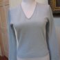 EUC - EVELYN GRACE Light Blue 100% Cashmere V-Neck Sweater - Size S
