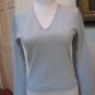 EUC - EVELYN GRACE Light Blue 100% Cashmere V-Neck Sweater - Size S