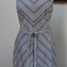 NWOT - WHITE HOUSE/BLACK MARKET Black/White Cotton Blend Strapless Dress- Size 8