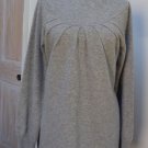 NWOT- PRECIOUS FIBERS Light Heather Gray 100% Cashmere Mock Turtleneck - Size M