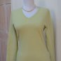 EUC - CLASSIQUES ENTIER Lime Green 100% Cashmere V-Neck Sweater - Size XS/S